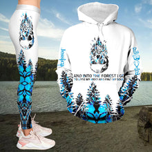 Load image into Gallery viewer, Custom Camping Girl Hoodie &amp; Leggings Set - Forest Adventure Design
