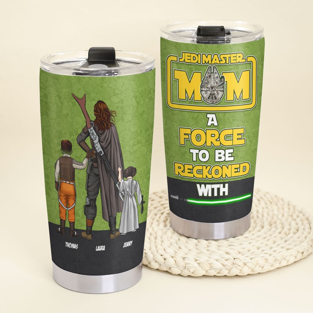Jedi Master Dad Tumbler - Personalized Star Wars Gift for Father's Day Tumbler Cup PopCulturePrints