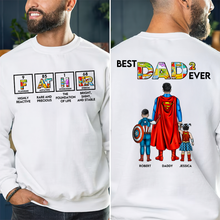 Load image into Gallery viewer, Best Dad Ever - Personalized Gift for Dad with Heroic Design Shirts PopCulturePrints
