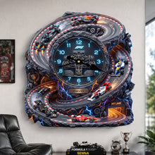 Load image into Gallery viewer, Rev Up Your Space! Personalized Hairpin Turn Wall Hanging Clock for Speed Lovers Hanging Wall Clock PopCulturePrints
