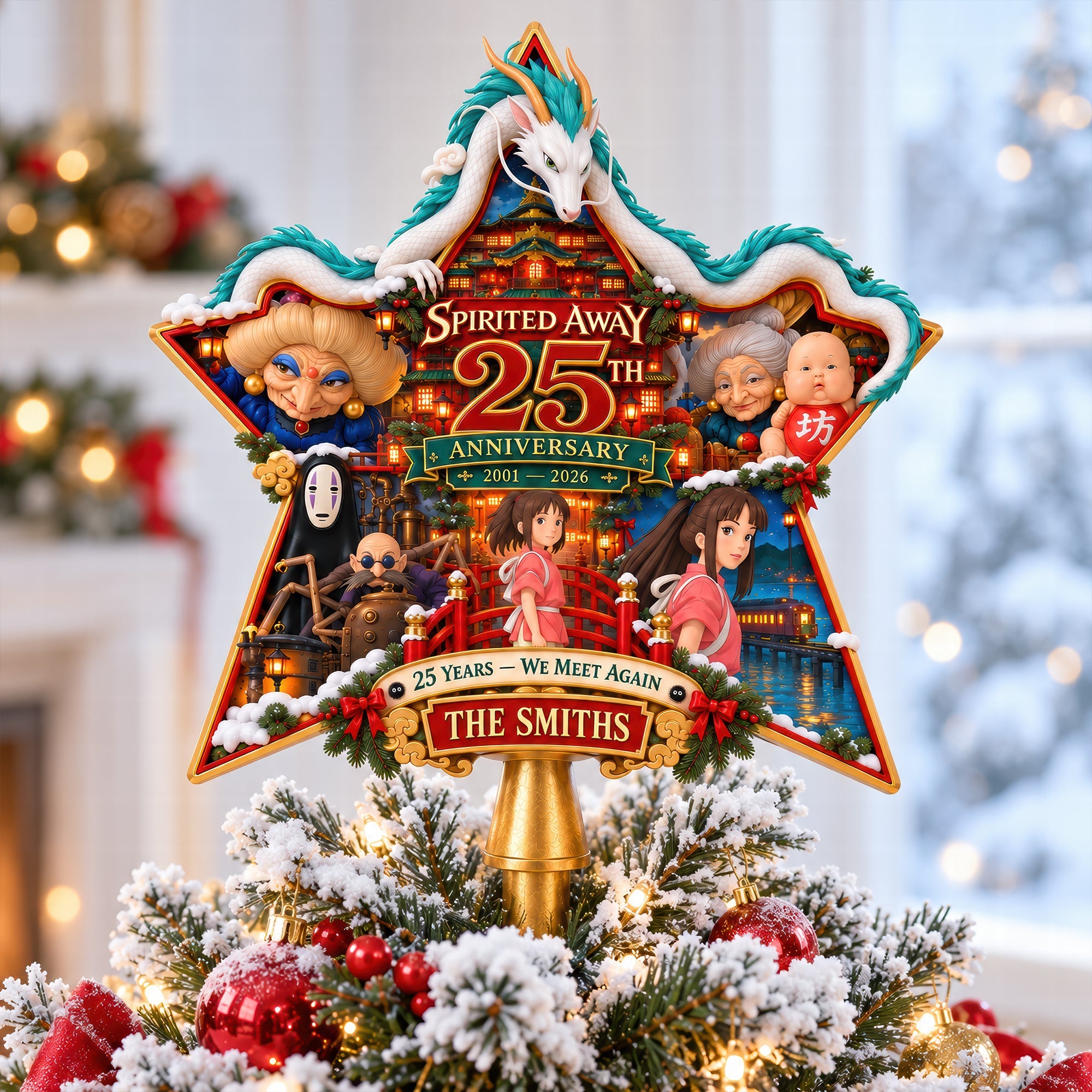 Celebrate the Magic: Personalized Mystery Shadowland Tree Topper - Unique Gift for Anime Lovers