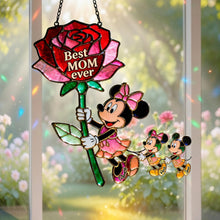 Load image into Gallery viewer, “Best MOM ever” - Personalized Mama’s Little Joys Suncatcher - Unique Gift for Mom and Grandma Ornament PopCulturePrints
