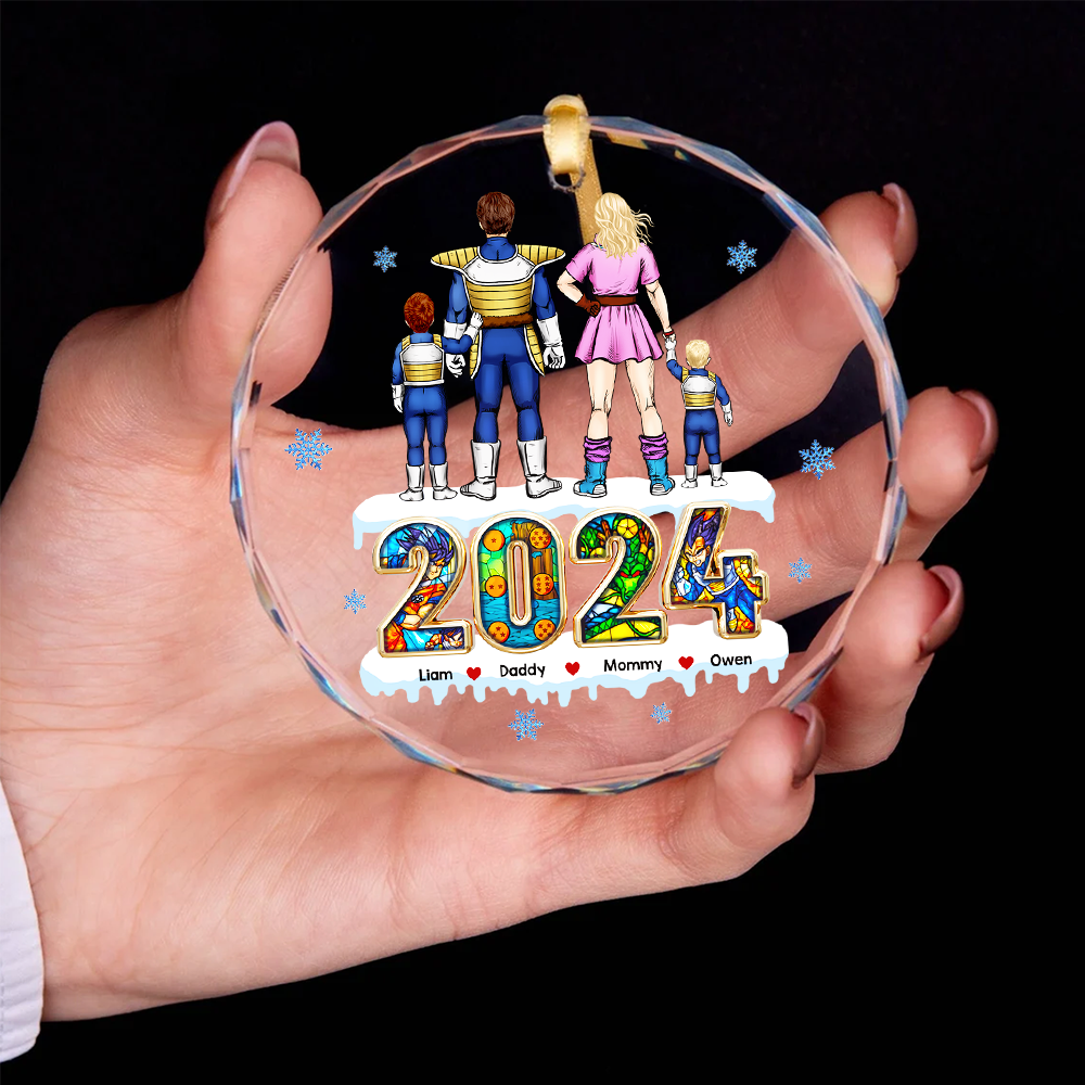 Personalized Family Christmas Ornament - 2024 Anime Theme Ornament PopCulturePrints