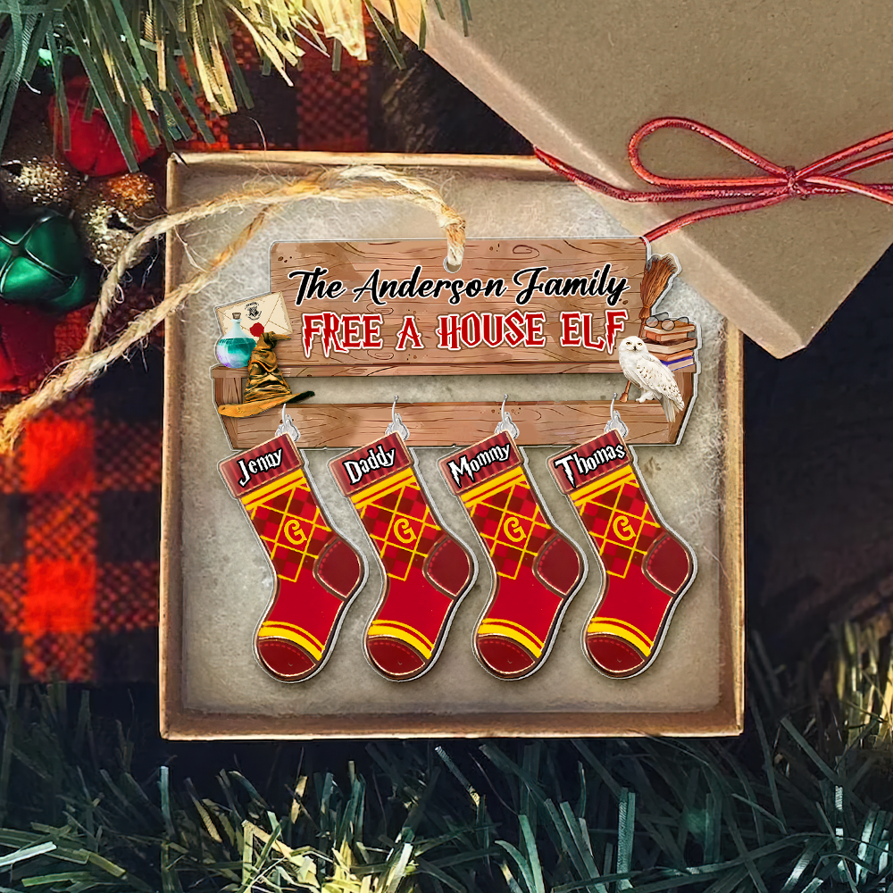 Custom Magic Family Christmas Ornaments - Personalized Stockings