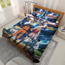 Load image into Gallery viewer, Custom Family Anime Quilt Bed Set - Personalized Home Gift Blanket PopCulturePrints

