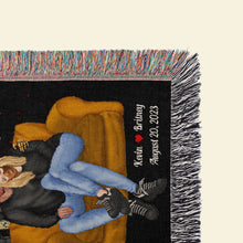 Load image into Gallery viewer, Horror Movie &amp; Chill Personalized Woven Blanket - Gift for Couples Blanket PopCulturePrints
