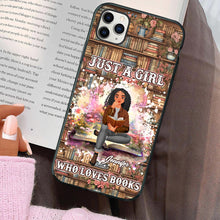 Load image into Gallery viewer, Customizable Phone Case for Book Lovers - Just a Girl Who Loves Books Phone Case PopCulturePrints
