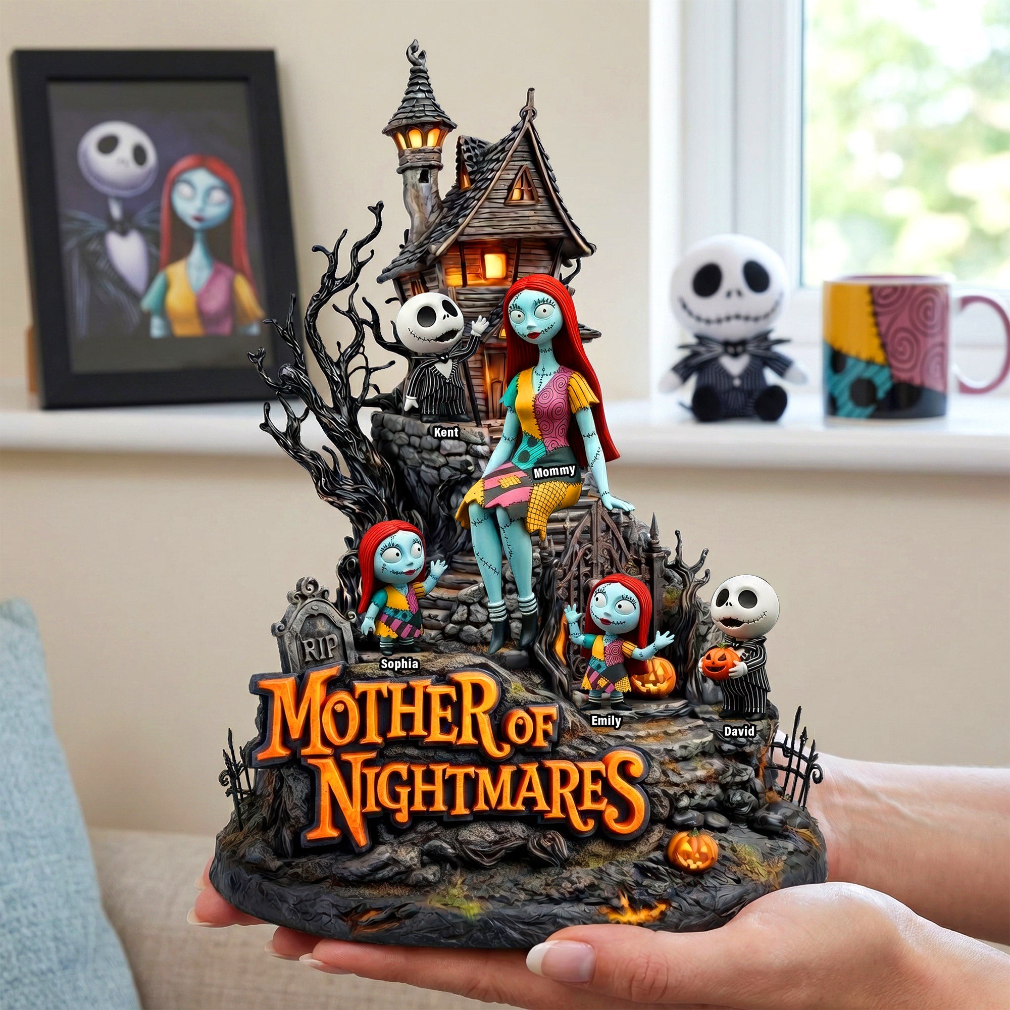 "Embrace Your Inner Horror!" - Personalized Horror Midnight Acrylic Plaque - Unique Gift for Mom, Grandma, and Horror Lovers Shaped Plaques PopCulturePrints