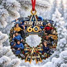 Load image into Gallery viewer, "Celebrate 60 Years of Adventure!" - Personalized 60th Anniversary Universe Ornament - Unique Gift for Star Trek Fans, Family, and Friends
