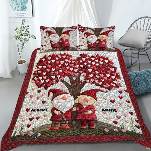 Personalized Valentine Quilt Bedding Set for Couples Blanket PopCulturePrints