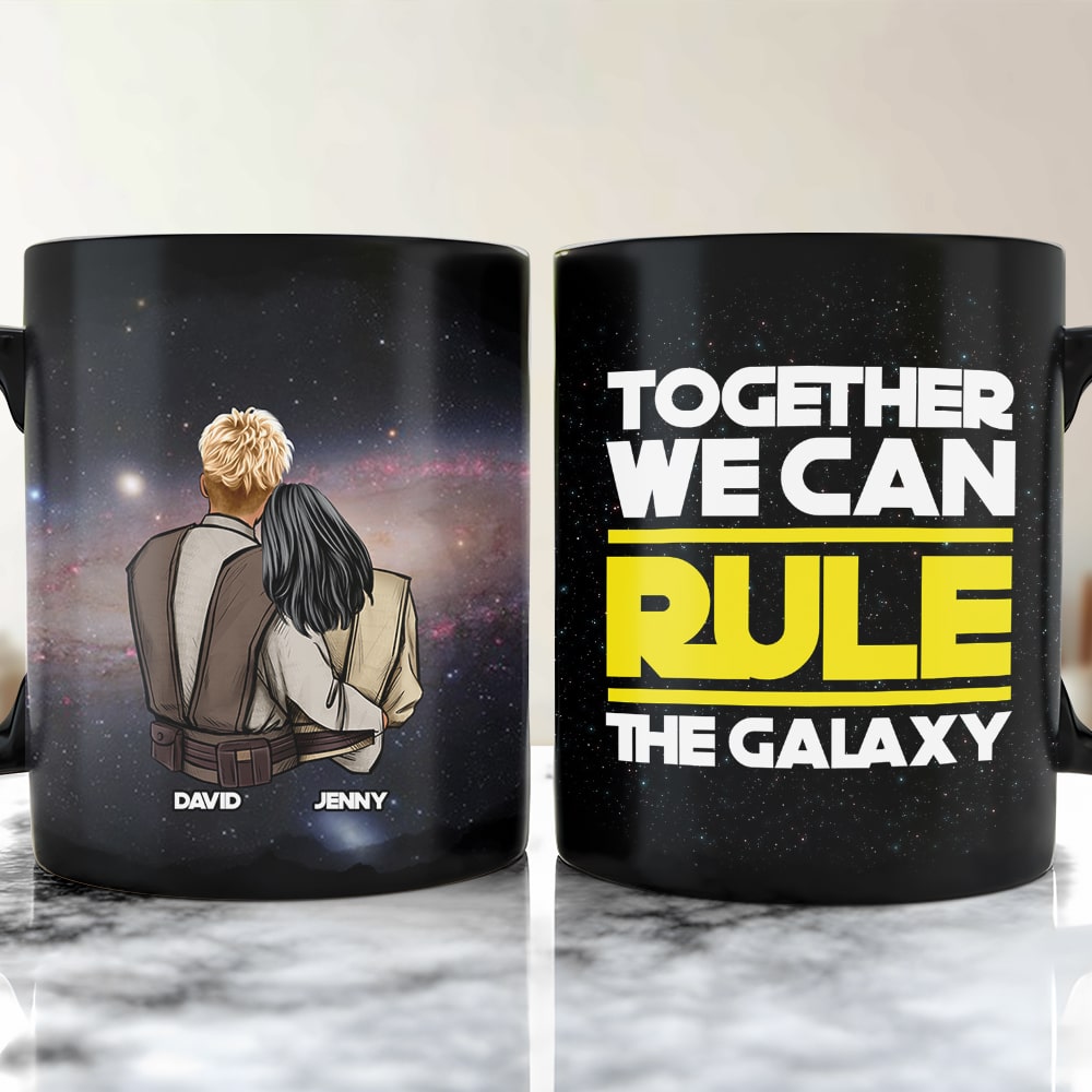 Galaxy Couple Mug - Valentine's Day Gifts & Personalized Gifts for Space-Loving Couples Coffee Mug PopCulturePrints