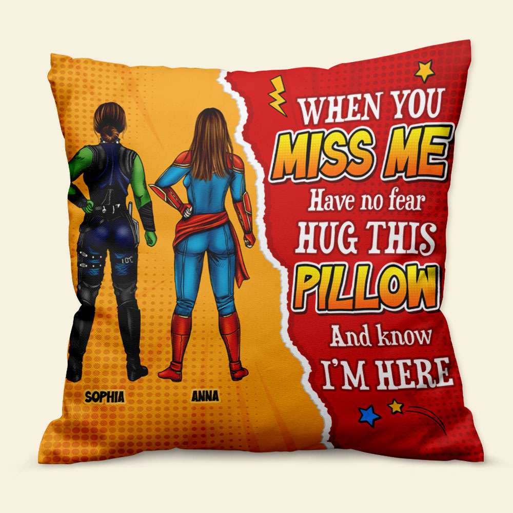 Superhero Hug Pillow - Personalized Gift for Family Pillow PopCulturePrints