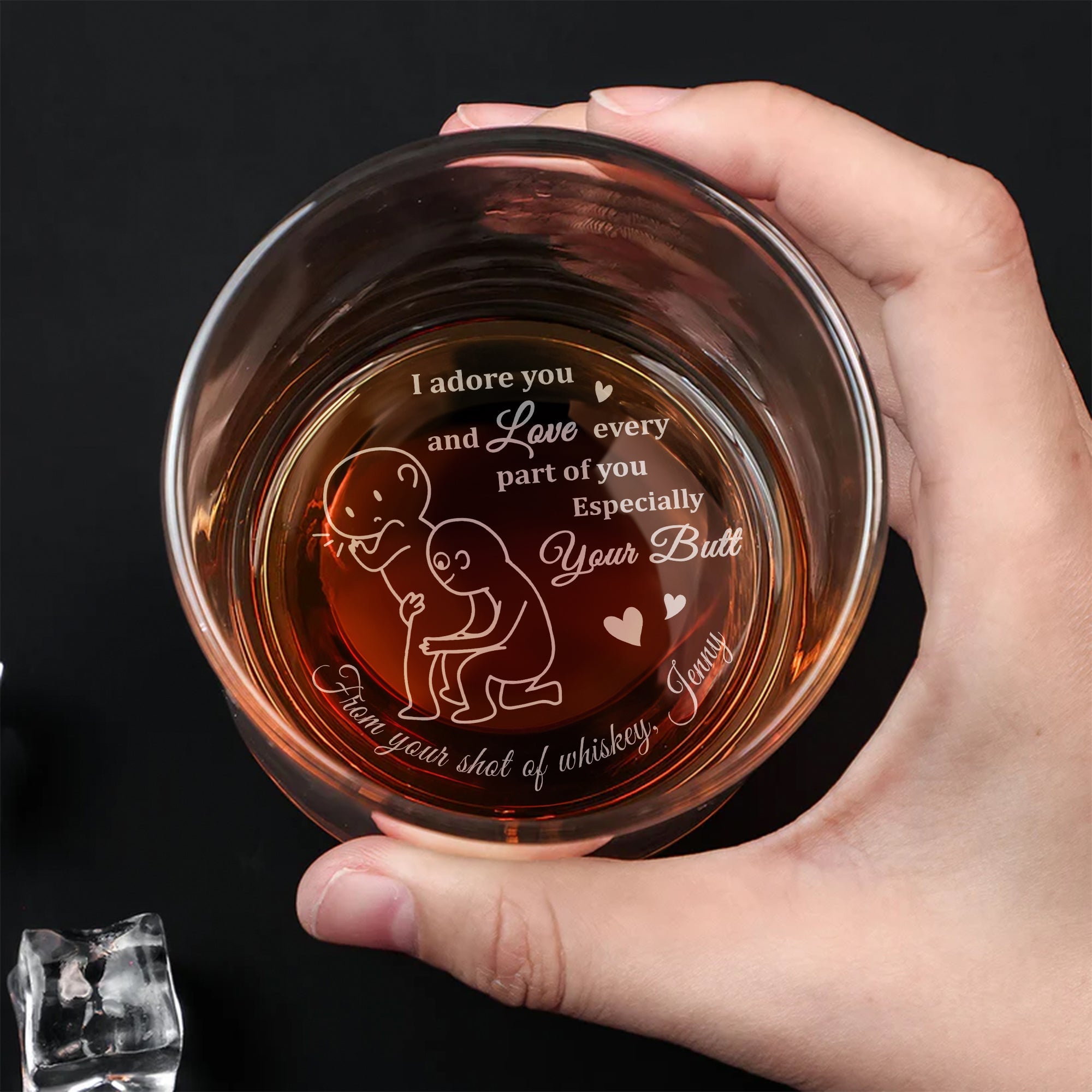 Personalized Engraved Whiskey Glass - Unique Gifts for Couples Whiskey Glass PopCulturePrints