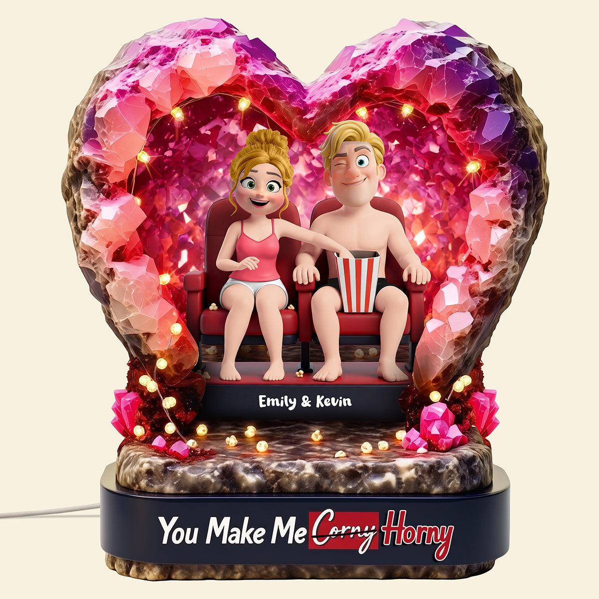 You Make Me Cerry Horny – Personalized Naughty Couple Acrylic Light Box