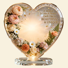 Load image into Gallery viewer, A Mother Is Like A Flower - Beautiful &amp; Unique Custom Photo Acrylic Plaque Gift for Mom &amp; Grandma Shaped Plaques PopCulturePrints
