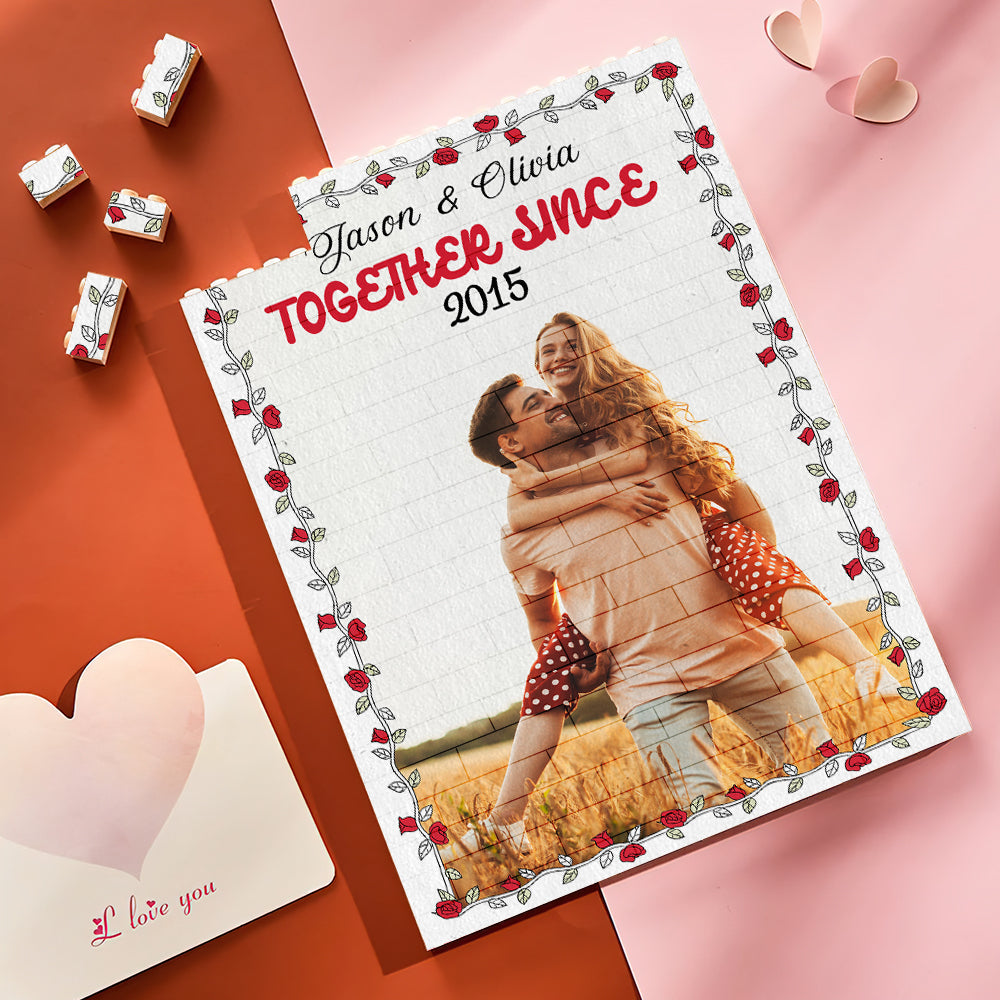 Personalized Together Since Couple Puzzle Building Blocks PopCulturePrints