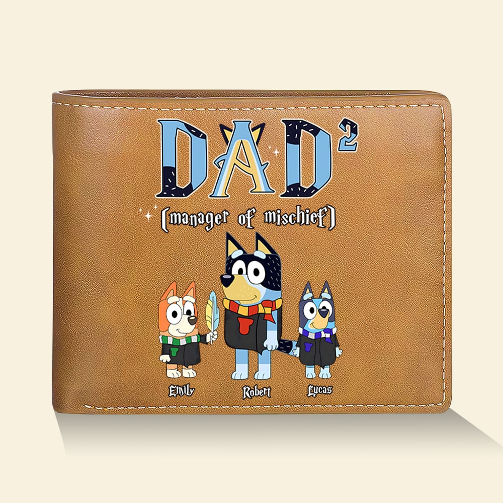 Personalized Dad Wallet - Manager of Mischief