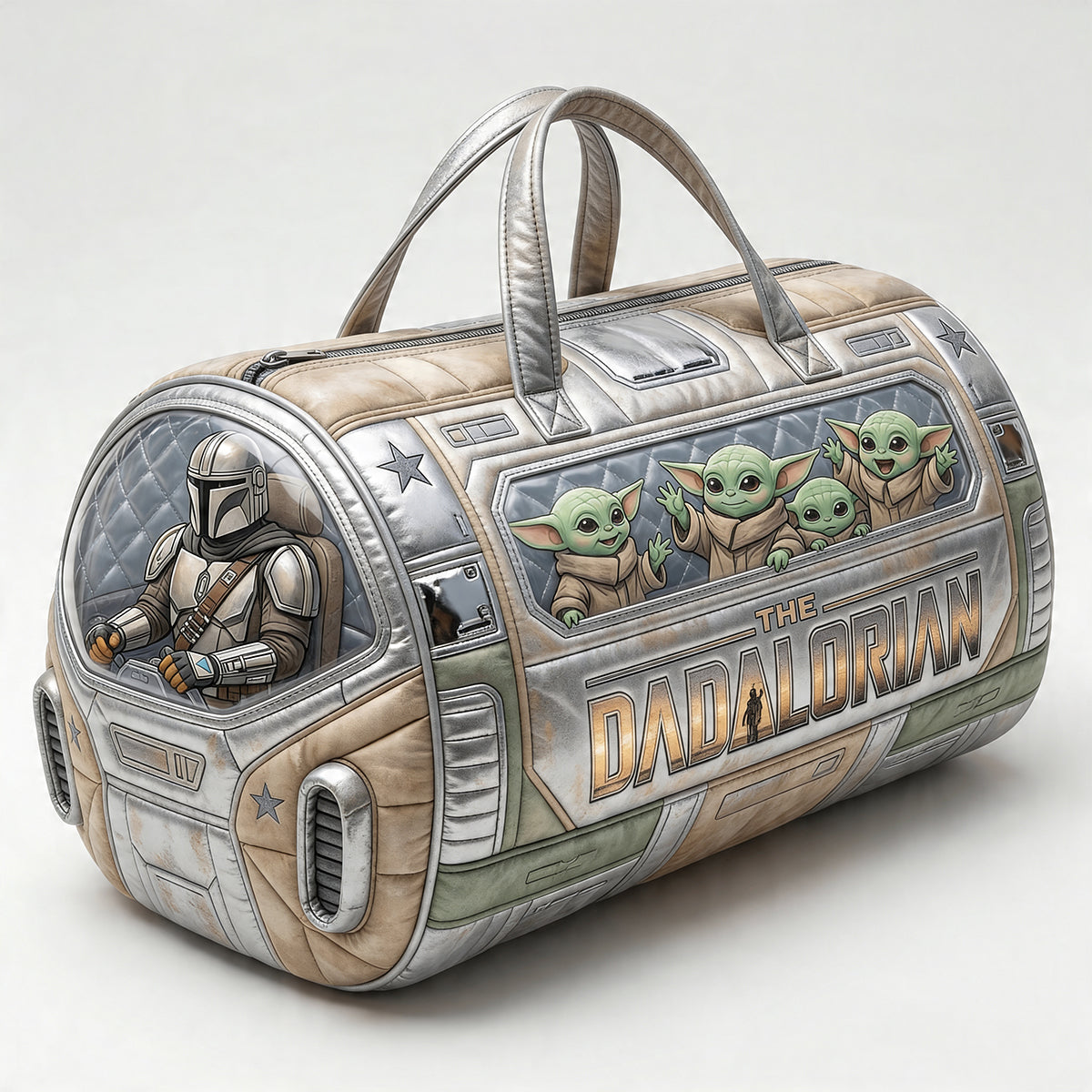 “Not All Heroes Wear Capes” - Personalized Duffle Bag for Dads, Grandpas & More Quilted Duffle Bag PopCulturePrints