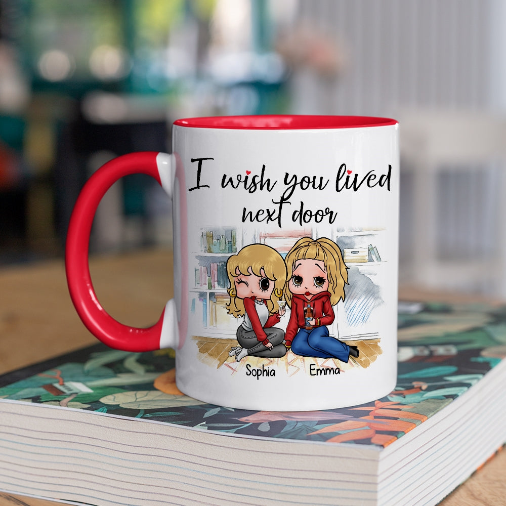 Personalized Best Friends Coffee Mug - Long Distance Friendship Gift Coffee Mug PopCulturePrints