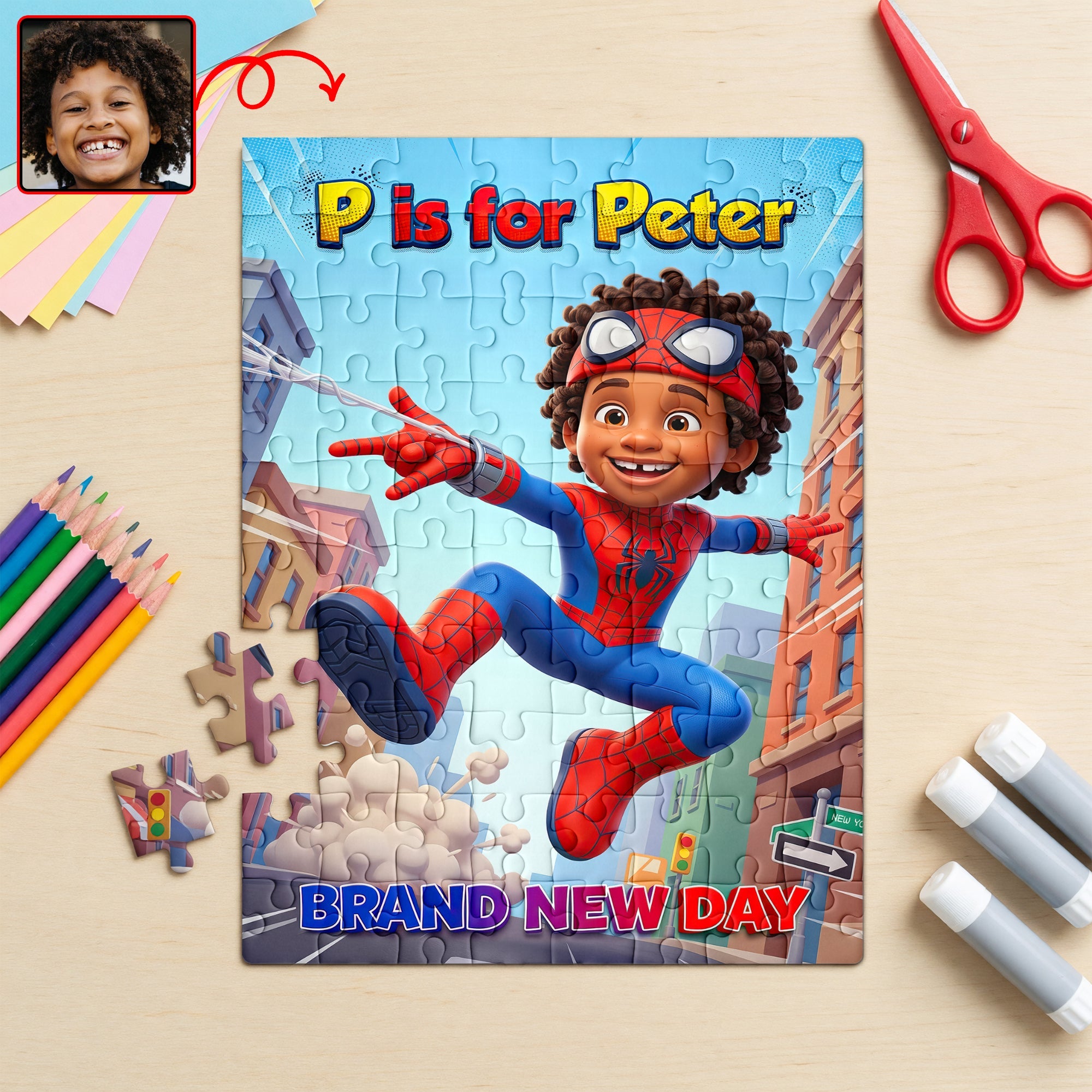 “P is for Peter: A Fun Adventure Awaits!” - Custom Photo Jigsaw Puzzle for Kids