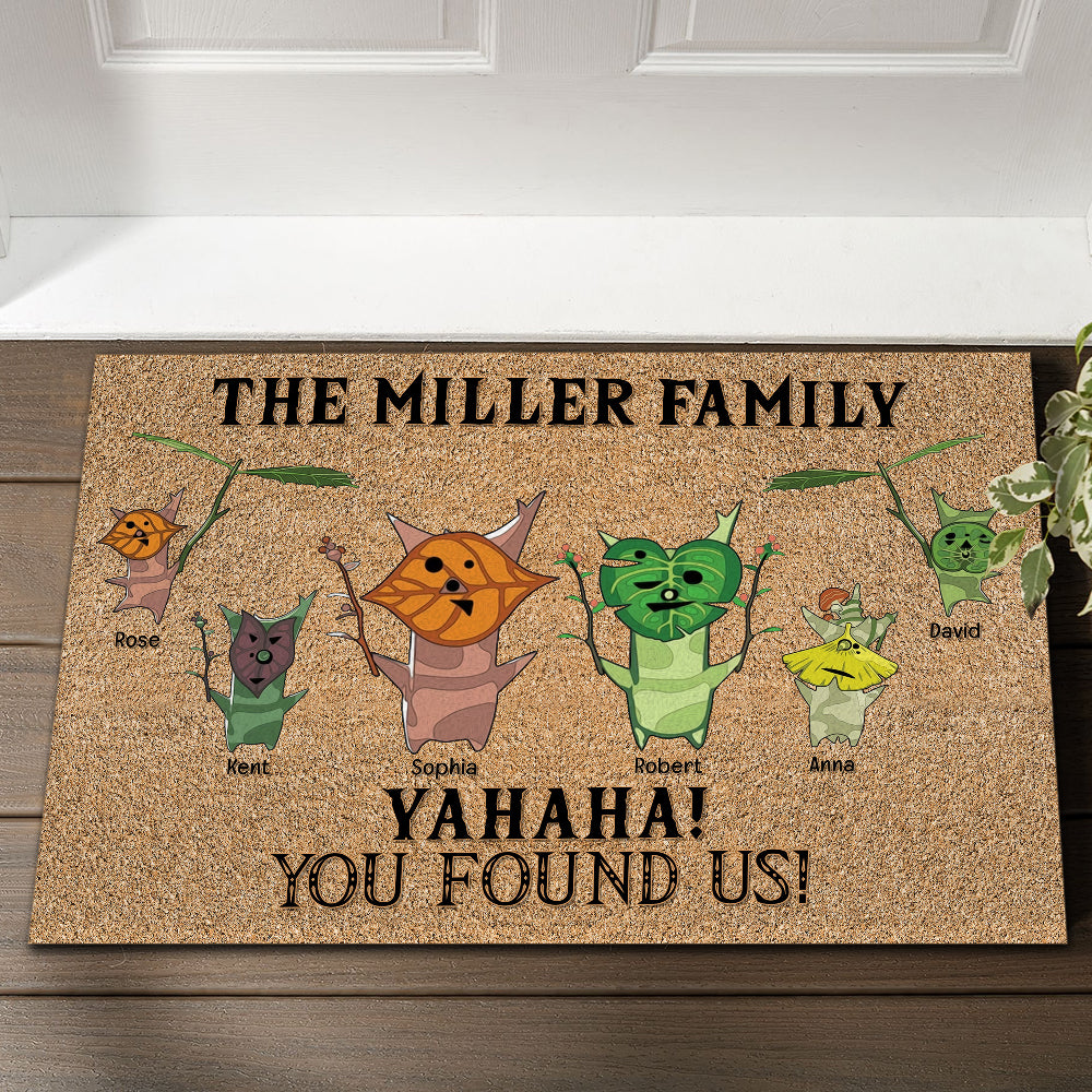 Personalized Family Doormat - Whimsical Welcome for Your Home Doormat PopCulturePrints