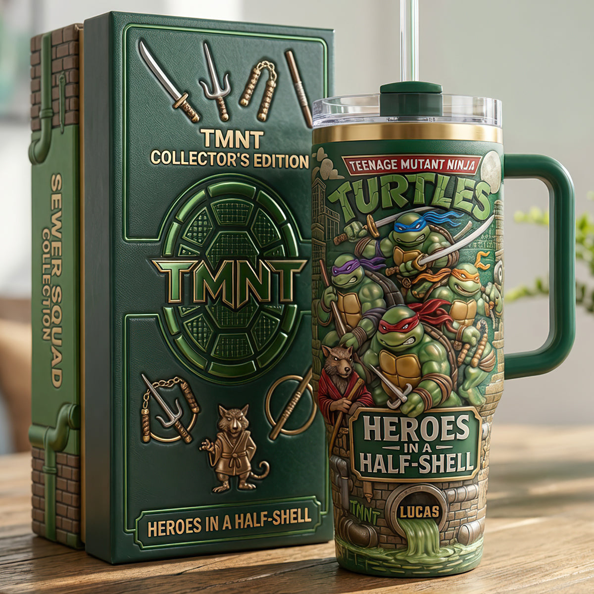 Heroes in a Half-Shell: Break Out Sewer 40oz Tumbler - Personalized Gift for TMNT Fans