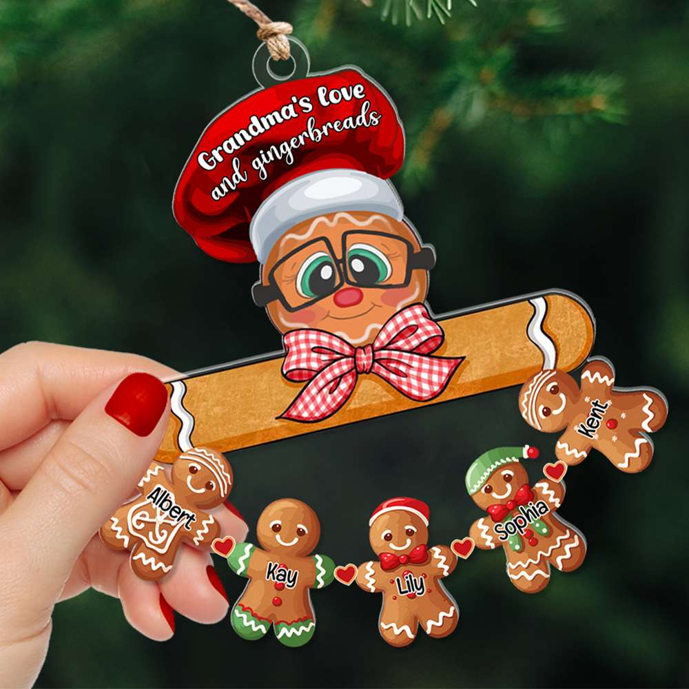 Personalized Grandma's Gingerbread Christmas Ornament Ornament PopCulturePrints