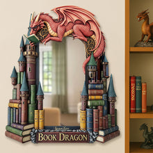 Load image into Gallery viewer, Unleash Your Inner Book Dragon - Personalized Mirror for Fantasy Book Lovers Mirror PopCulturePrints
