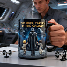 Load image into Gallery viewer, "The Best Father in the Galaxy" - Personalized Magic Coffee Mug for Dad, Grandpa &amp; More Coffee Mug PopCulturePrints

