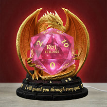 Load image into Gallery viewer, I Will Guard You Through Every Quest - Fantasy Creature Acrylic Light Box - Personalized Gift for Couples Light Box PopCulturePrints
