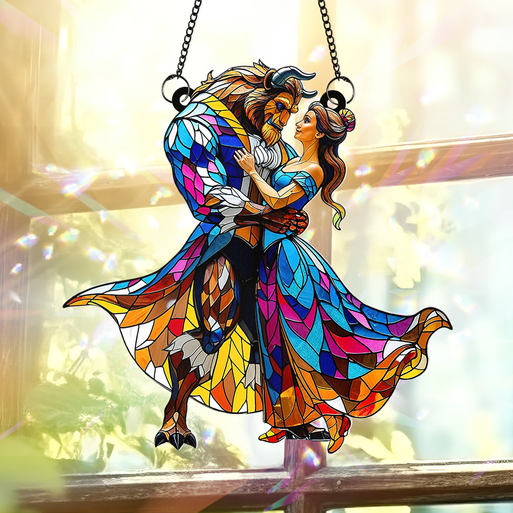 “Love Through the Ages” - Personalized Suncatcher Ornament for Couples Ornament PopCulturePrints