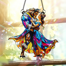 Load image into Gallery viewer, “Love Through the Ages” - Personalized Suncatcher Ornament for Couples Ornament PopCulturePrints
