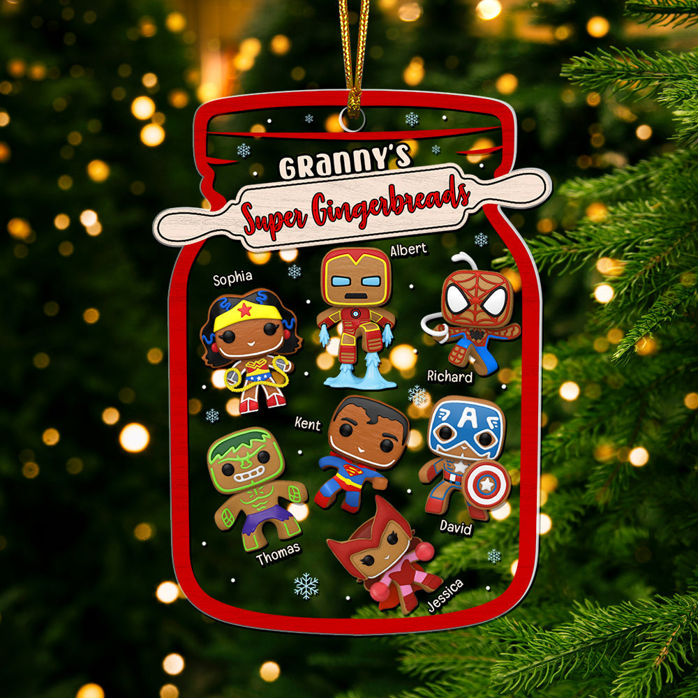 Personalized Superhero Christmas Ornament for Grandma Ornament PopCulturePrints
