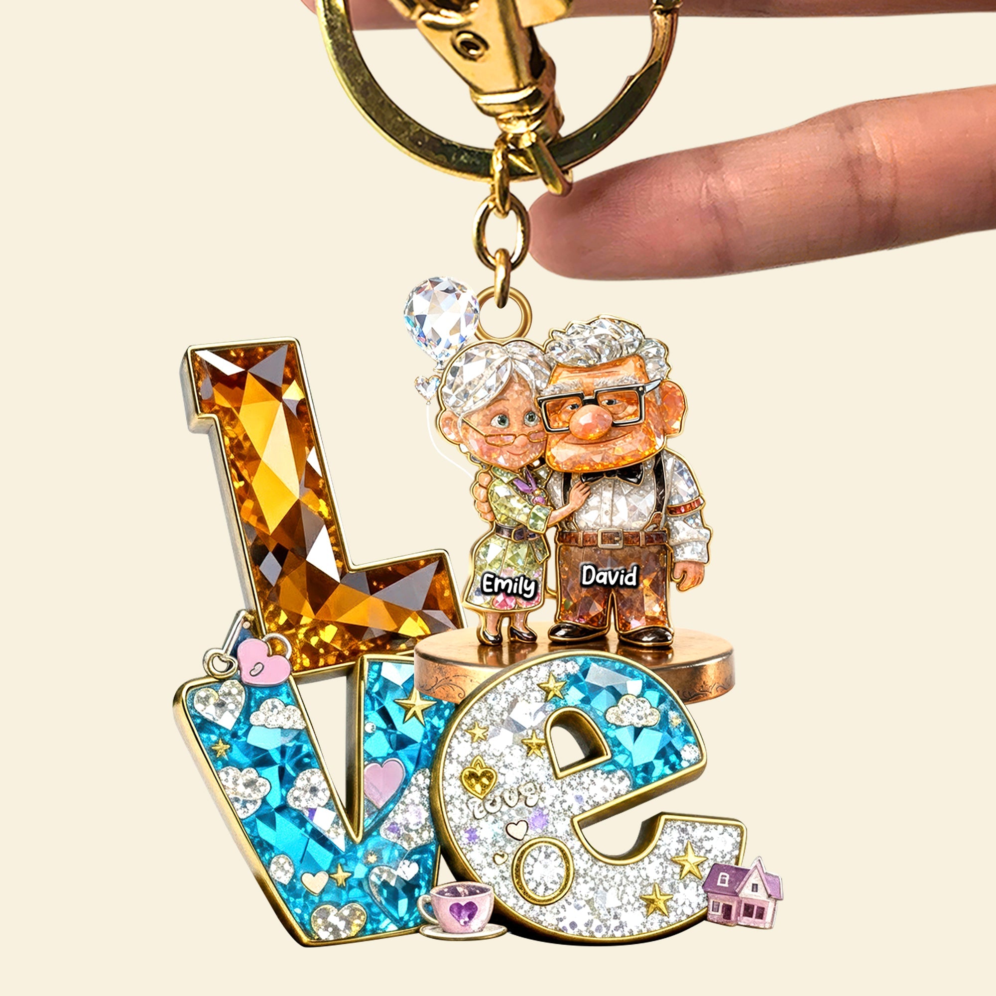 Love That Lasts Forever – Personalized Couple Keychain – Unique Gift for Couples, Lovers, Anniversaries Keychains PopCulturePrints