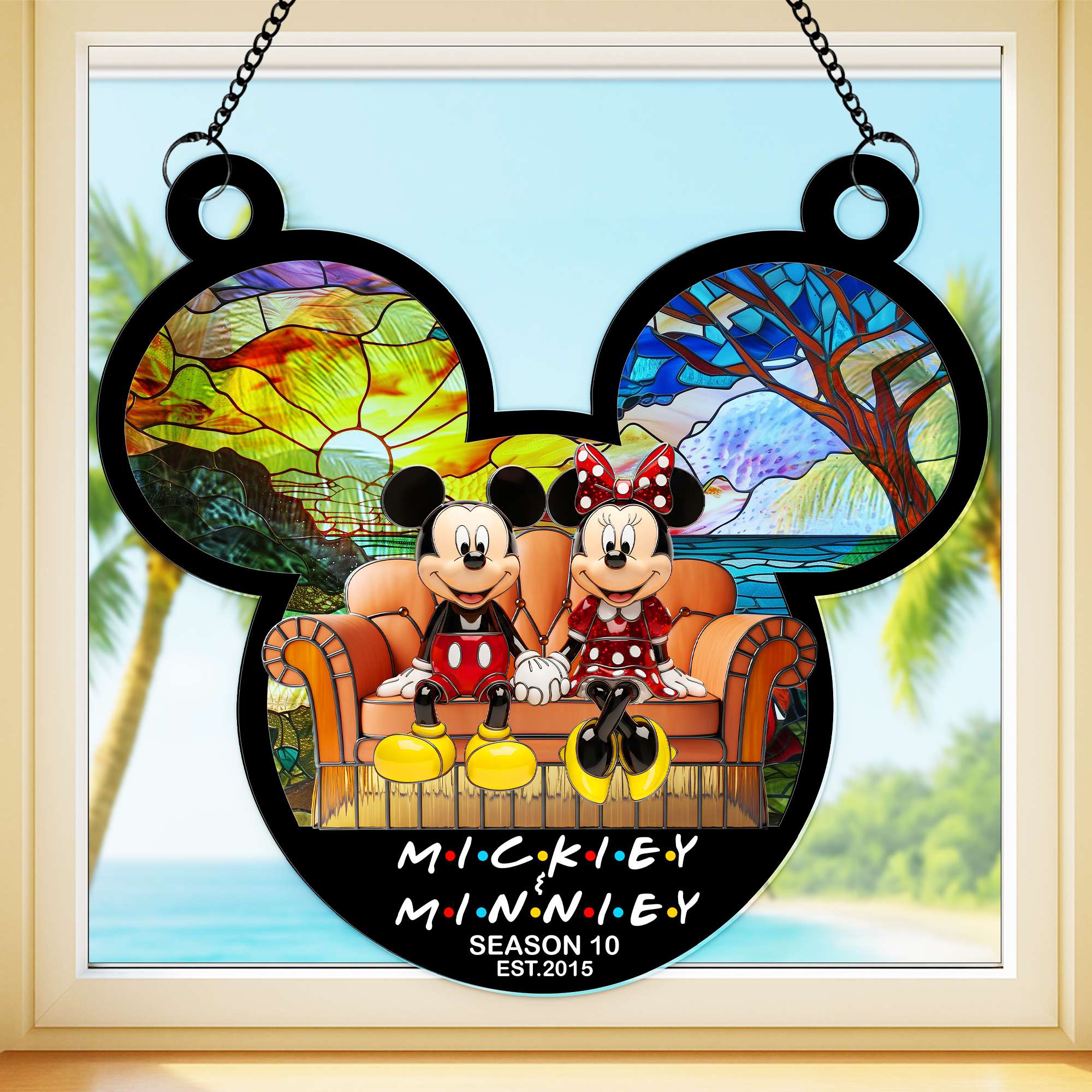 Cherished Moments with Mickey & Minnie - Personalized Anniversary Gift for Couples Ornament PopCulturePrints