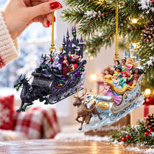 Load image into Gallery viewer, Celebrate Magical Moments with Our Princess &amp; Villain Snow Ride Ornament - Personalized Christmas Gift
