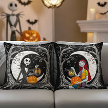 Load image into Gallery viewer, Embrace the Spooky Spirit - Personalized Spooky Couple Pillow - Custom Gift for Couples, Halloween Lovers, and Fun-Loving Friends Pillow PopCulturePrints
