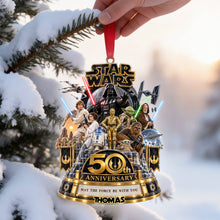 Load image into Gallery viewer, “May the Force Be With You” - Personalized Warriors Merry Christmas Acrylic Ornament - Unique Gifts for Star Wars Fans Ornament PopCulturePrints
