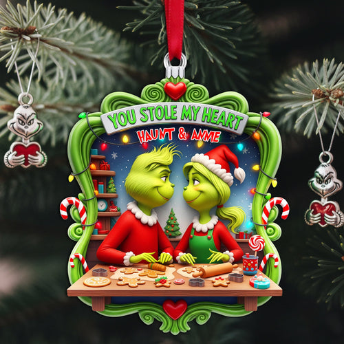 You Stole My Heart - Personalized Christmas Acrylic Ornament for Couples Ornament PopCulturePrints