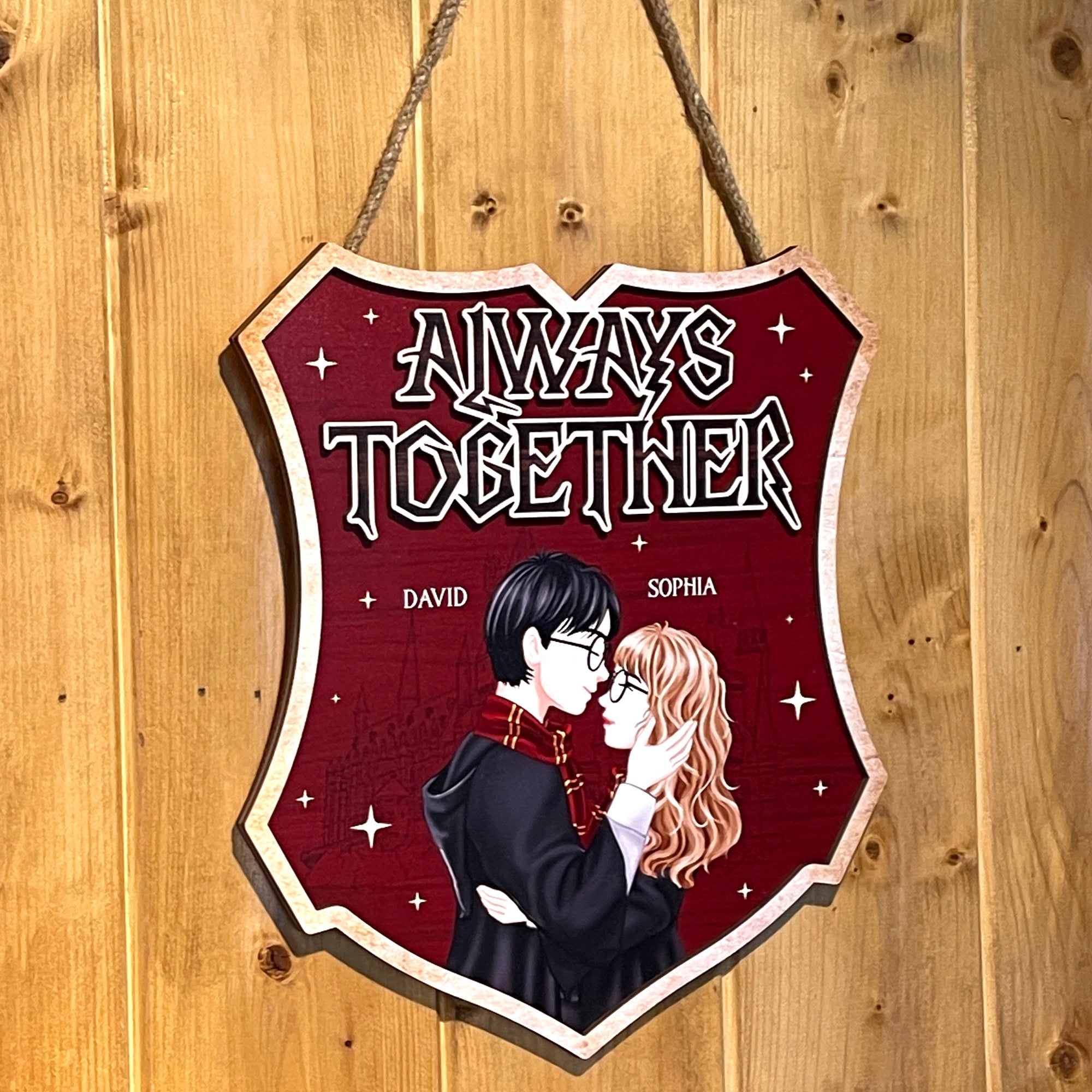 Personalized Love Shield Wall Art - Always Together