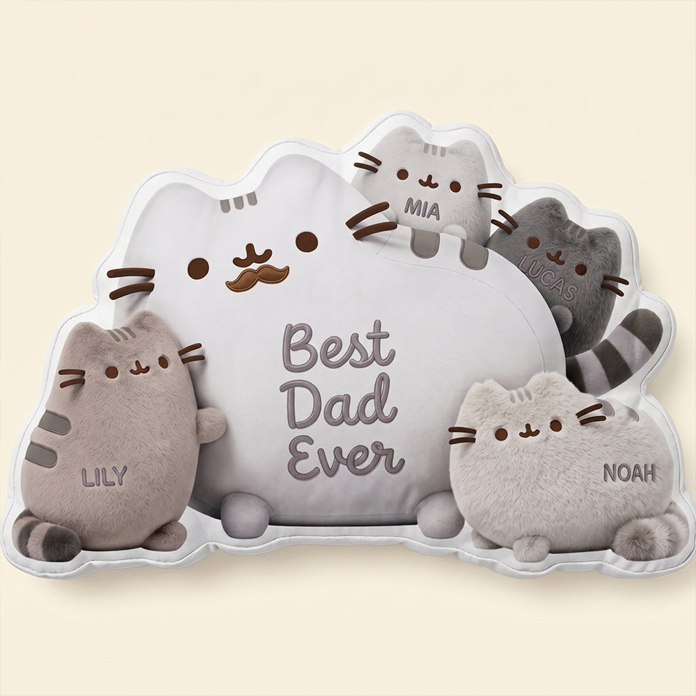 "Best Dad Ever" - Custom Shape Pillow - Personalized Gift for Dad, Grandpa, and More Pillow PopCulturePrints