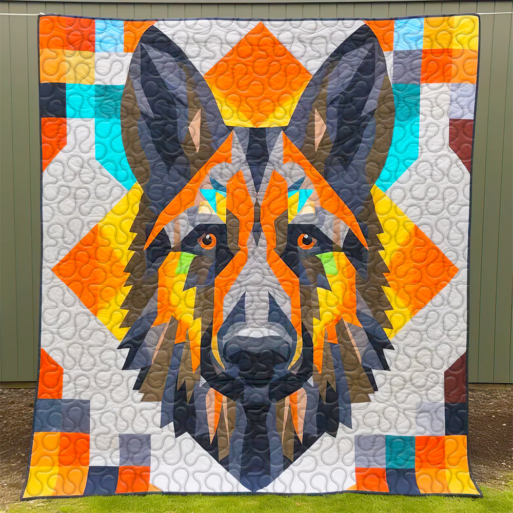 German Shepherd Christmas Quilt Bed Set - Perfect Gift for Dog Lovers Blanket PopCulturePrints