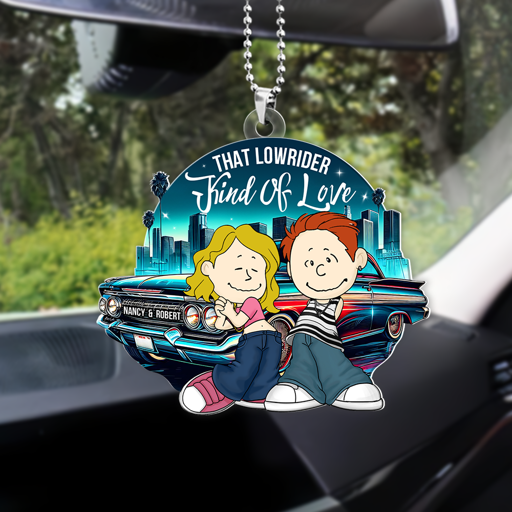 Personalized Lowrider Car Ornament for Couples - Unique Gift Ornament PopCulturePrints