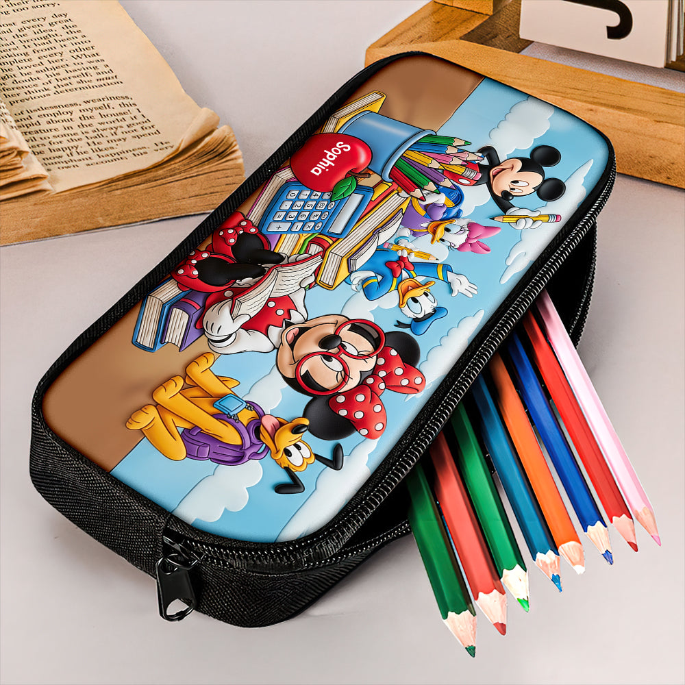 Teaching is a Work of Heart - Cute Cartoon Pencil Case - Personalized Gift for Teachers, Students, and Kids Pencil Case PopCulturePrints