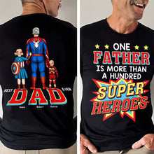 Load image into Gallery viewer, Super Dad Shirt - A Personalized Gift for Dads, Grandpas, and Every Superhero Father Shirts PopCulturePrints
