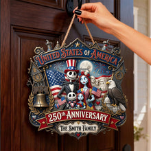 Load image into Gallery viewer, Celebrate 250 Years of Unity! - Personalized Patriotic Family Acrylic Sign Acrylic Sign PopCulturePrints
