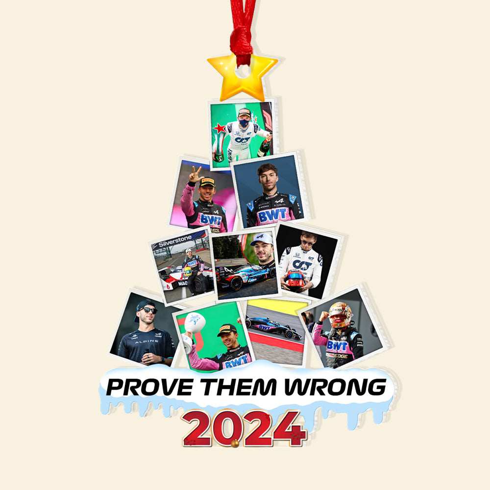 Personalized Racing Fan Christmas Ornament - Prove Them Wrong 2024