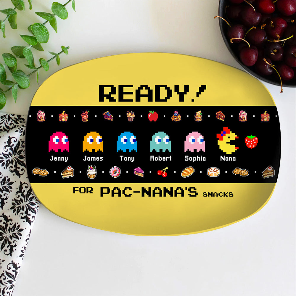 Custom Pac-Man Themed Resin Snack Plate Resin Plate PopCulturePrints