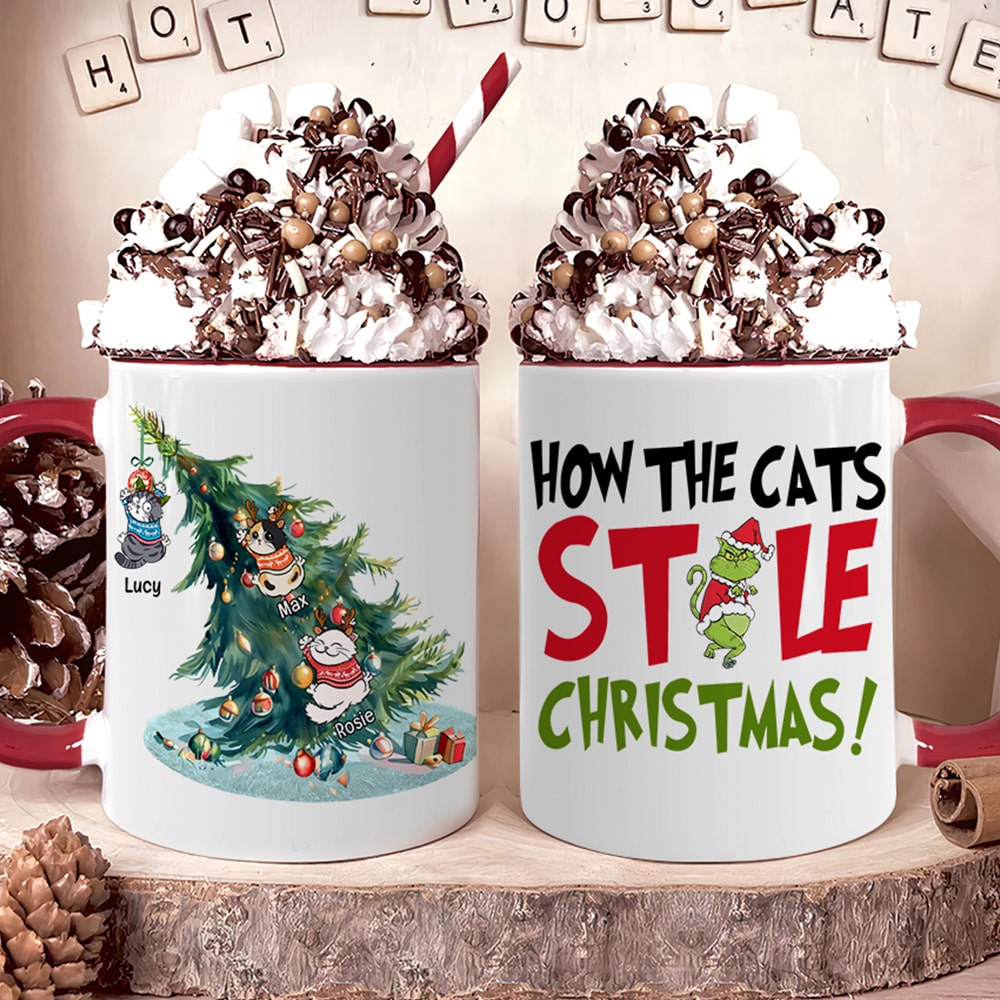 How the Cats Stole Christmas - Personalized Cat Lover Mug