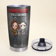Load image into Gallery viewer, Partners in Crime Personalized Tumbler - Unique Gift For Best Friends Tumbler Cup PopCulturePrints
